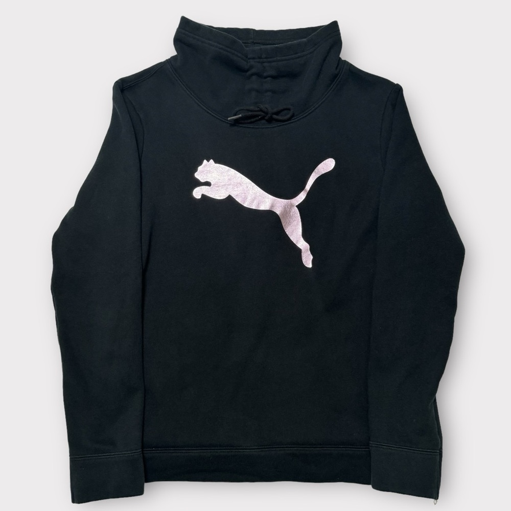 Puma Black Metallic Purple Logo Sweatshirt